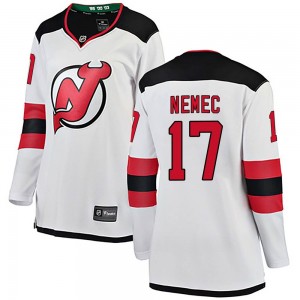 Women's Fanatics Branded New Jersey Devils Simon Nemec White Away Jersey - Breakaway
