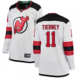 Women's Fanatics Branded New Jersey Devils Chris Tierney White Away Jersey - Breakaway
