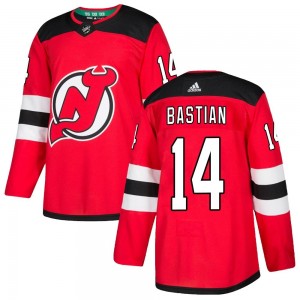 Youth Adidas New Jersey Devils Nathan Bastian Red Home Jersey - Authentic