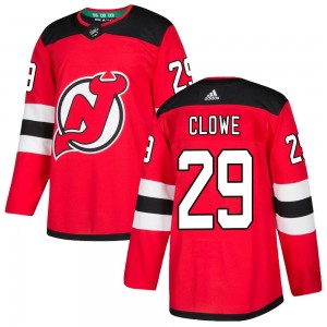 Youth Adidas New Jersey Devils Ryane Clowe Red Home Jersey - Authentic
