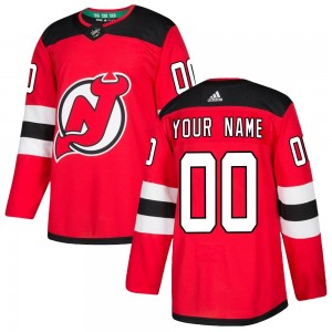Youth Adidas New Jersey Devils Custom Red Custom Home Jersey - Authentic