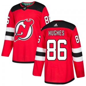 Youth Adidas New Jersey Devils Jack Hughes Red Home Jersey - Authentic