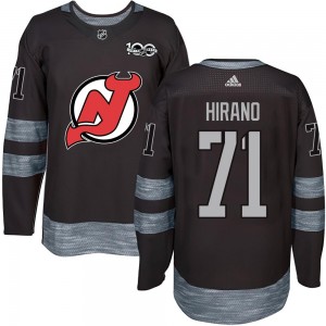Youth New Jersey Devils Yushiroh Hirano Black 1917-2017 100th Anniversary Jersey - Authentic