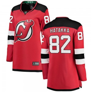 Women's Fanatics Branded New Jersey Devils Santeri Hatakka Red Home Jersey - Breakaway