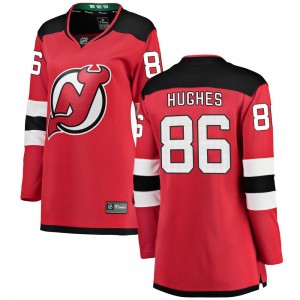 Women's Fanatics Branded New Jersey Devils Jack Hughes Red Home Jersey - Breakaway