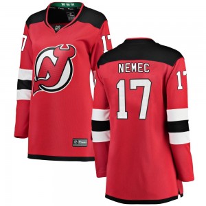 Women's Fanatics Branded New Jersey Devils Simon Nemec Red Home Jersey - Breakaway