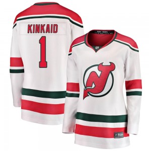 Women's Fanatics Branded New Jersey Devils Keith Kinkaid White Alternate Jersey - Breakaway