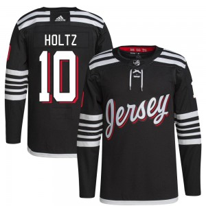 Youth Adidas New Jersey Devils Alexander Holtz Black 2021/22 Alternate Primegreen Pro Player Jersey - Authentic