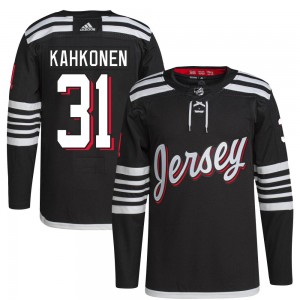 Youth Adidas New Jersey Devils Kaapo Kahkonen Black 2021/22 Alternate Primegreen Pro Player Jersey - Authentic