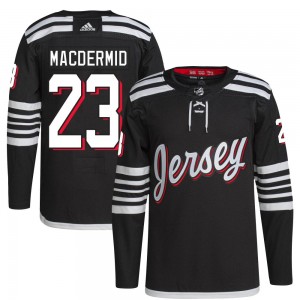 Youth Adidas New Jersey Devils Kurtis MacDermid Black 2021/22 Alternate Primegreen Pro Player Jersey - Authentic