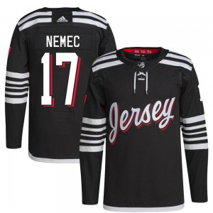 Youth Adidas New Jersey Devils Simon Nemec Black 2021/22 Alternate Primegreen Pro Player Jersey - Authentic