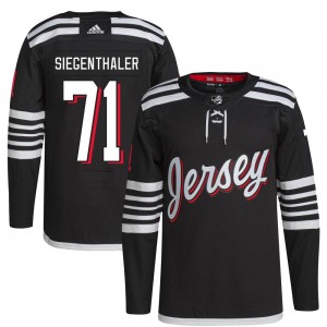 Youth Adidas New Jersey Devils Jonas Siegenthaler Black 2021/22 Alternate Primegreen Pro Player Jersey - Authentic