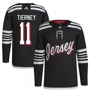 Youth Adidas New Jersey Devils Chris Tierney Black 2021/22 Alternate Primegreen Pro Player Jersey - Authentic