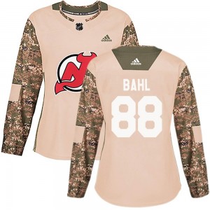 Women's Adidas New Jersey Devils Kevin Bahl Camo Veterans Day Practice Jersey - Authentic
