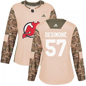 Women's Adidas New Jersey Devils Nick DeSimone Camo Veterans Day Practice Jersey - Authentic
