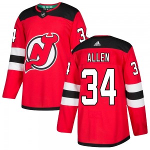 Men's Adidas New Jersey Devils Jake Allen Red Home Jersey - Authentic