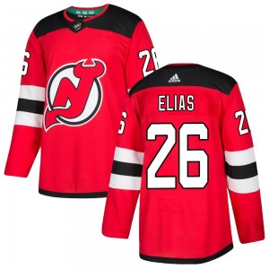Men's Adidas New Jersey Devils Patrik Elias Red Home Jersey - Authentic