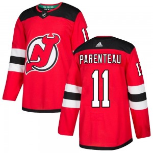 Men's Adidas New Jersey Devils P. A. Parenteau Red Home Jersey - Authentic