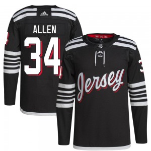 Men's Adidas New Jersey Devils Jake Allen Black 2021/22 Alternate Primegreen Pro Player Jersey - Authentic