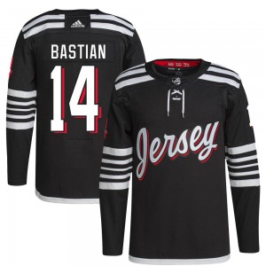 Men's Adidas New Jersey Devils Nathan Bastian Black 2021/22 Alternate Primegreen Pro Player Jersey - Authentic