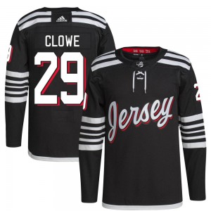Men's Adidas New Jersey Devils Ryane Clowe Black 2021/22 Alternate Primegreen Pro Player Jersey - Authentic