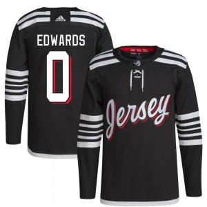 Men's Adidas New Jersey Devils Ethan Edwards Black 2021/22 Alternate Primegreen Pro Player Jersey - Authentic