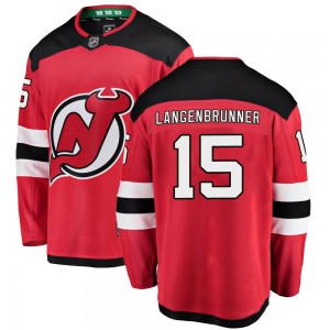 Men's Fanatics Branded New Jersey Devils Jamie Langenbrunner Red Home Jersey - Breakaway