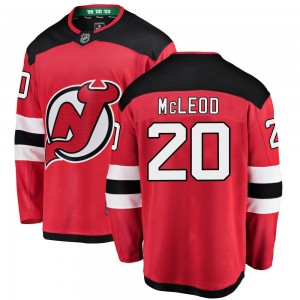 Men's Fanatics Branded New Jersey Devils Michael McLeod Red Home Jersey - Breakaway