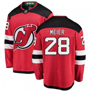 Men's Fanatics Branded New Jersey Devils Timo Meier Red Home Jersey - Breakaway