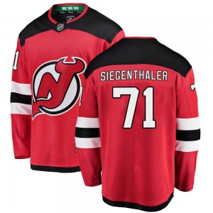 Men's Fanatics Branded New Jersey Devils Jonas Siegenthaler Red Home Jersey - Breakaway