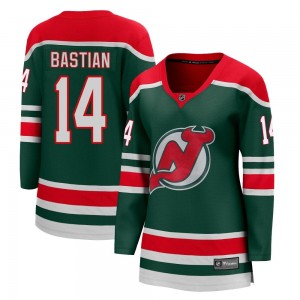 Women's Fanatics Branded New Jersey Devils Nathan Bastian Green 2020/21 Special Edition Jersey - Breakaway