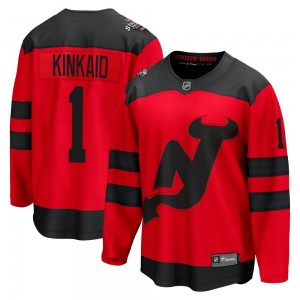 Men's Fanatics Branded New Jersey Devils Keith Kinkaid Red 2024 Stadium Series Jersey - Breakaway