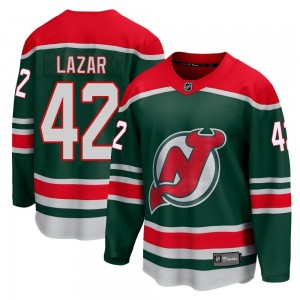 Men's Fanatics Branded New Jersey Devils Curtis Lazar Green 2020/21 Special Edition Jersey - Breakaway
