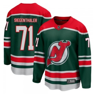 Men's Fanatics Branded New Jersey Devils Jonas Siegenthaler Green 2020/21 Special Edition Jersey - Breakaway