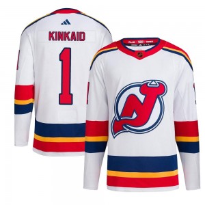 Men's Adidas New Jersey Devils Keith Kinkaid White Reverse Retro 2.0 Jersey - Authentic