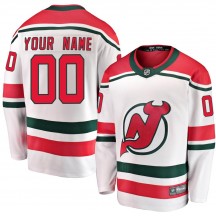 Men's Fanatics Branded New Jersey Devils Custom White Custom Alternate Jersey - Breakaway