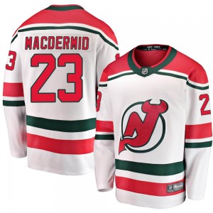 Men's Fanatics Branded New Jersey Devils Kurtis MacDermid White Alternate Jersey - Breakaway