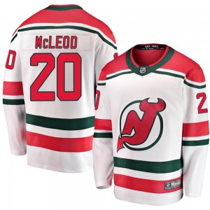 Men's Fanatics Branded New Jersey Devils Michael McLeod White Alternate Jersey - Breakaway