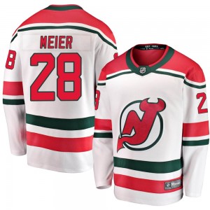 Men's Fanatics Branded New Jersey Devils Timo Meier White Alternate Jersey - Breakaway