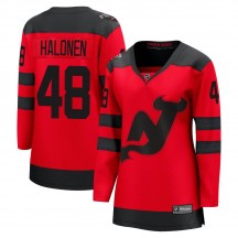 Women's Fanatics Branded New Jersey Devils Brian Halonen Red 2024 Stadium Series Jersey - Breakaway