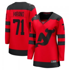 Women's Fanatics Branded New Jersey Devils Yushiroh Hirano Red 2024 Stadium Series Jersey - Breakaway