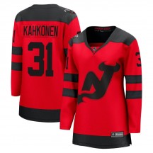 Women's Fanatics Branded New Jersey Devils Kaapo Kahkonen Red 2024 Stadium Series Jersey - Breakaway