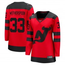 Women's Fanatics Branded New Jersey Devils Tyler Wotherspoon Red 2024 Stadium Series Jersey - Breakaway
