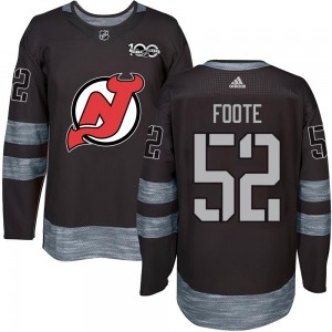 Men's New Jersey Devils Cal Foote Black 1917-2017 100th Anniversary Jersey - Authentic