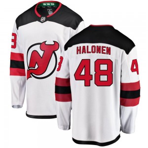 Men's Fanatics Branded New Jersey Devils Brian Halonen White Away Jersey - Breakaway