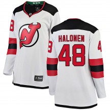 Women's Fanatics Branded New Jersey Devils Brian Halonen White Away Jersey - Breakaway