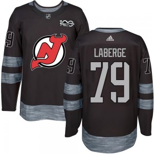 Youth New Jersey Devils Samuel Laberge Black 1917-2017 100th Anniversary Jersey - Authentic