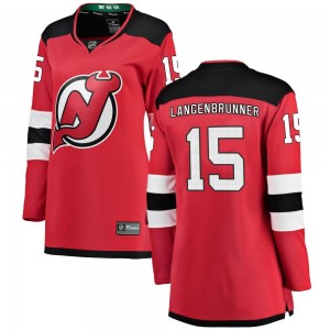 Women's Fanatics Branded New Jersey Devils Jamie Langenbrunner Red Home Jersey - Breakaway