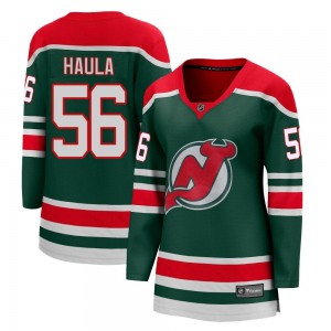 Women's Fanatics Branded New Jersey Devils Erik Haula Green 2020/21 Special Edition Jersey - Breakaway