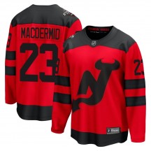 Men's Fanatics Branded New Jersey Devils Kurtis MacDermid Red 2024 Stadium Series Jersey - Breakaway